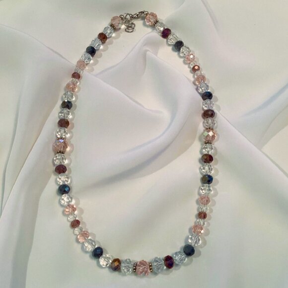 Aurora Borealis Pink Bead Necklace - Picture 3 of 3